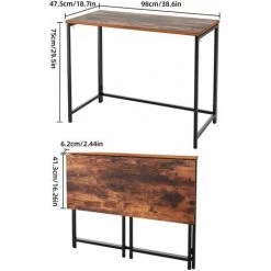 DACCORMAX Table Pliante Polyvalente, Bureau Pliante, Salon De Jardin Exterieur, ?conomiser De L'espace, Antid¨¦rapant, Pour Bureau, Salle ¨¤ Manger, Pique-nique, Camping, Salon, Chambre -France Bureau Soldes 2022 67689285 5