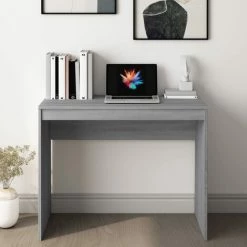 VIDAXL Bureau Sonoma Gris 90x40x72 Cm Bois D'ingénierie - Gris -France Bureau Soldes 2022 67701320 3