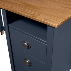 VIDAXL Bureau Hill Range Avec 3 Tiroirs Gris 120x50x74 Cm Pin Solide - Gris -France Bureau Soldes 2022 67701948 4