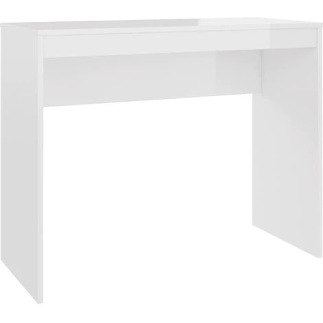 VIDAXL Bureau Blanc Brillant 90 X 40 X 72 Cm Aggloméré - Blanc 3 VIDAXL Bureau Blanc Brillant 90 X 40 X 72 Cm Aggloméré - Blanc