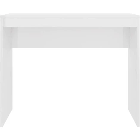 VIDAXL Bureau Blanc Brillant 90 X 40 X 72 Cm Aggloméré - Blanc 6 VIDAXL Bureau Blanc Brillant 90 X 40 X 72 Cm Aggloméré - Blanc – Image 4