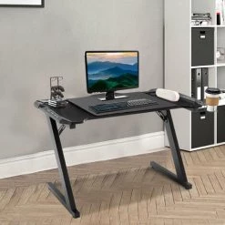 UISEBRT Table De Gaming Ergonomique Avec Porte-gobelet Et Crochet Pour Casque (type Z, Noir) -France Bureau Soldes 2022 67839629 3