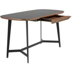 LES TENDANCES Bureau Plateau En Verre Noir Et Pieds En Acier Nany 9 LES TENDANCES Bureau Plateau En Verre Noir Et Pieds En Acier Nany -France Bureau Soldes 2022 67860692 3