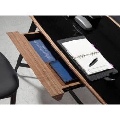 LES TENDANCES Bureau Plateau En Verre Noir Et Pieds En Acier Nany 11 LES TENDANCES Bureau Plateau En Verre Noir Et Pieds En Acier Nany -France Bureau Soldes 2022 67860692 5