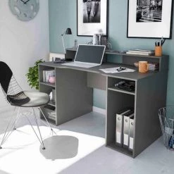 LÚZETE - TABLE D'ORDINATEUR ANTHRACITE JORELL - Anthracite