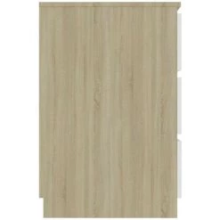 LES TENDANCES Bureau Bois Blanc Et Chêne Sonoma 6 Tiroirs Study 140 Cm 9 LES TENDANCES Bureau Bois Blanc Et Chêne Sonoma 6 Tiroirs Study 140 Cm -France Bureau Soldes 2022 68007168 3