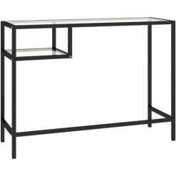 LangRay Meubles Bureau D'ordinateur Transparent 100x36x74 Cm Verre -France Bureau Soldes 2022 68149000 5