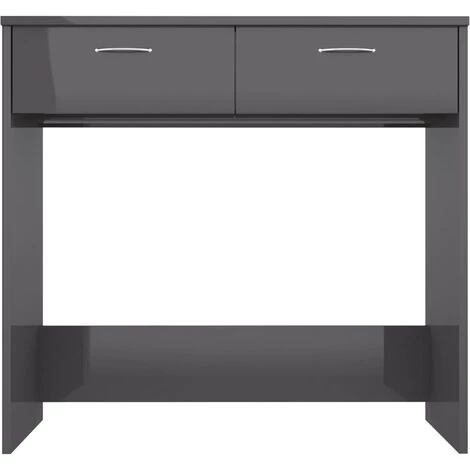 LangRay Meubles Bureau Gris Brillant 80x40x75 Cm Aggloméré 6 LangRay Meubles Bureau Gris Brillant 80x40x75 Cm Aggloméré – Image 4