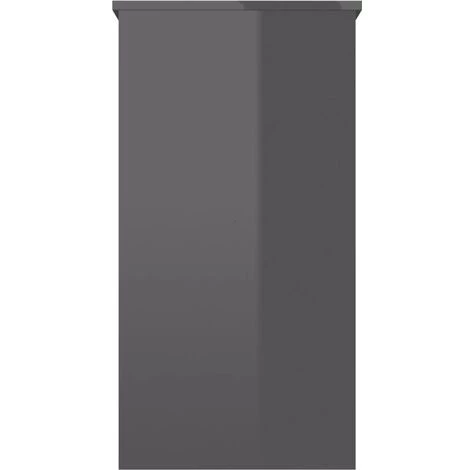 LangRay Meubles Bureau Gris Brillant 80x40x75 Cm Aggloméré 7 LangRay Meubles Bureau Gris Brillant 80x40x75 Cm Aggloméré – Image 5