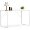 LangRay Meubles Bureau D'ordinateur Blanc 120x60x73 Cm