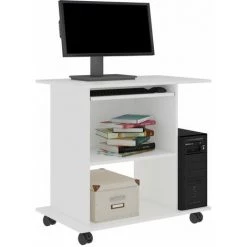 LangRay Meubles Bureau D'ordinateur Blanc 80x50x75 Cm Aggloméré 9 LangRay Meubles Bureau D'ordinateur Blanc 80x50x75 Cm Aggloméré -France Bureau Soldes 2022 68151410 3