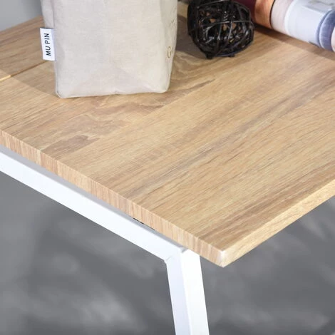 Hommoo Bureau Informatique Simple Blanc, Table D'ordinateur 6 Hommoo Bureau Informatique Simple Blanc, Table D'ordinateur – Image 4