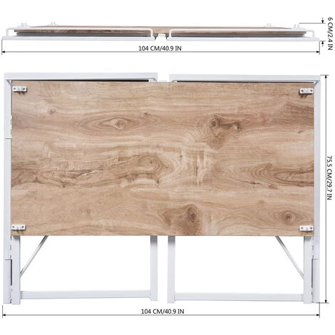 Hommoo Bureau D'ordinateur,Bureau Industriel En Bois Table Informatique 7 Hommoo Bureau D'ordinateur,Bureau Industriel En Bois Table Informatique – Image 5