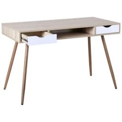 Hommoo Table De Bureau Informatique Secrétaire Table Plan De Travail Avec 2 Tiroirs 11 Hommoo Table De Bureau Informatique Secrétaire Table Plan De Travail Avec 2 Tiroirs -France Bureau Soldes 2022 68155226 5