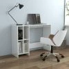 LangRay Meubles Bureau D'ordinateur Portable Blanc Brillant 102,5x35x75 Cm -France Bureau Soldes 2022 68278009 1