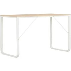 LangRay Meubles Bureau D'ordinateur Blanc Et Chêne 120x60x73 Cm -France Bureau Soldes 2022 68279797 4