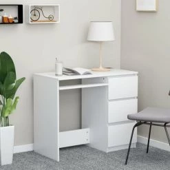 LangRay Meubles Bureau Blanc 90x45x76 Cm Aggloméré