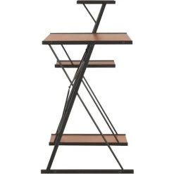 LangRay Meubles Bureau Avec étagère Noir Et Marron 116x50x93 Cm 9 LangRay Meubles Bureau Avec étagère Noir Et Marron 116x50x93 Cm -France Bureau Soldes 2022 68280467 3