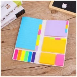 PERLE RARE Notes Set, Sticky Notes Sticky Notes Set Notes Autocollantes 60 Feuilles (3,7 X 6), 40 Feuilles (3,7 X 3), 40 Feuilles (3 X 3,7), 60 Par Carré, 25 Par Couleur PET Pour Le Bureau Et Les étudiants