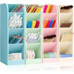 PERLE RARE Organisateur De Porte-stylos 4 Pièces, Porte-stylo Multifonctionnel, Boîte De Rangement Pour Porte-stylo, Porte-stylo De Bureau, Boîte De Porte-stylo De Papeterie, Multifonctionnel Pour Organisateur (4 Pcs-A) -France Bureau Soldes 2022 68568531 3