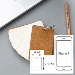 PERLE RARE Flashcards 8pcs 400pcs Flashcards Revision Cards Index Cards Kraft Paper Memo Scratch Pads Avec Metal Binder Ring Multicolore 8 Couleurs -France Bureau Soldes 2022 68568543 3