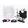 VidaXL Kit 2 Mini Studio Photo 2 Lampes 45W 2 Trépieds 8 Fonds - Multicolore