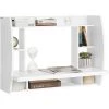 Table Murale Bureau Avec Étagère Intégrée Armoire De Rangement Murale (Blanc) FWT18-W SoBuy® -France Bureau Soldes 2022 8039503 1
