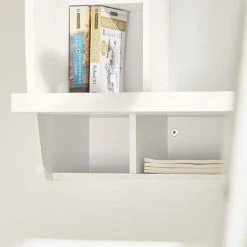 Table Murale Bureau Avec Étagère Intégrée Armoire De Rangement Murale (Blanc) FWT18-W SoBuy® -France Bureau Soldes 2022 8039503 4