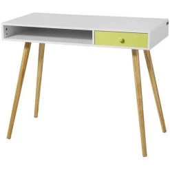 Bureau Console Ordinateur Table D'appoint Secrétaire Informatique - 1 Tiroir FWT24-W SoBuy®
