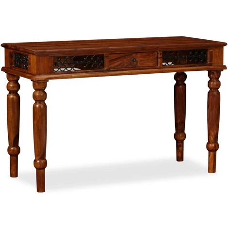 VidaXL Table D'écriture Bois Massif De Sesham 120 X 50 X 76 Cm - Brun 3 VidaXL Table D'écriture Bois Massif De Sesham 120 X 50 X 76 Cm - Brun