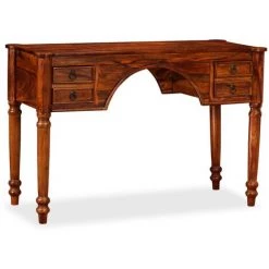 VidaXL Table D'écriture Bois Massif De Sesham 115 X 50 X 76 Cm - Brun