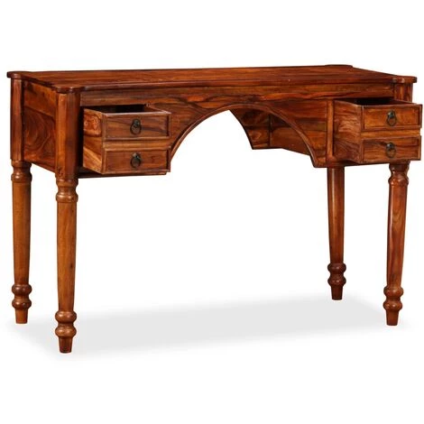 VidaXL Table D'écriture Bois Massif De Sesham 115 X 50 X 76 Cm - Brun 6 VidaXL Table D'écriture Bois Massif De Sesham 115 X 50 X 76 Cm - Brun – Image 4