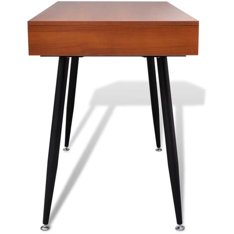 VidaXL Table D'ordinateur Marron - Brun 6 VidaXL Table D'ordinateur Marron - Brun – Image 4