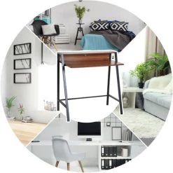 HOMCOM Bureau Secrétaire Bureau Informatique Dim. 84L X 45l X 85H Cm Style Néo-rétro étagère Coloris Noyer Noir - Marron 10 HOMCOM Bureau Secrétaire Bureau Informatique Dim. 84L X 45l X 85H Cm Style Néo-rétro étagère Coloris Noyer Noir - Marron -France Bureau Soldes 2022 9758246 4